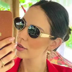 Óculos de sol feminino, elegante e delicado