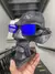 Óculos de sol com armação de metal sem aro de vilãos