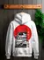Blusa Moletom carro esportivo japonês sky branco com capuz e bolso em algodão flanelado - loja online