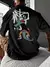 Camisa Camiseta Oversized Streetwear Estampada Jacaré Desenho Grafiti