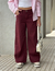 PANTALÓN GABARDINA BORDÓ
