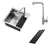 Bacha de cocina de ccero inoxidable con grifería y accesorios - CM5050-B en internet
