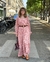 VESTIDO FRANZIDO DE CHIFFON COM FIOS DOURADOS PAILSEY