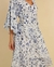 KAFTAN ASTROMELIA - MIDI ESTAMPA CONCHA AZUL - comprar online