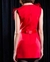 MINI VESTIDO BORDADO COM PLUMAS CREPE PREMIUM VERMELHO - comprar online