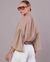 BLUSA CHIFFON DE CREPE C/ BABADO na internet