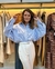 CAMISA LISTRADA CROPPED OVERSIZED na internet