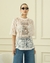 CAMISETA DE RENDA COM ESTAMPA NOT IN THE MOOD - comprar online