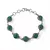 Pulseira com Pedra Esmeralda 20,5cm