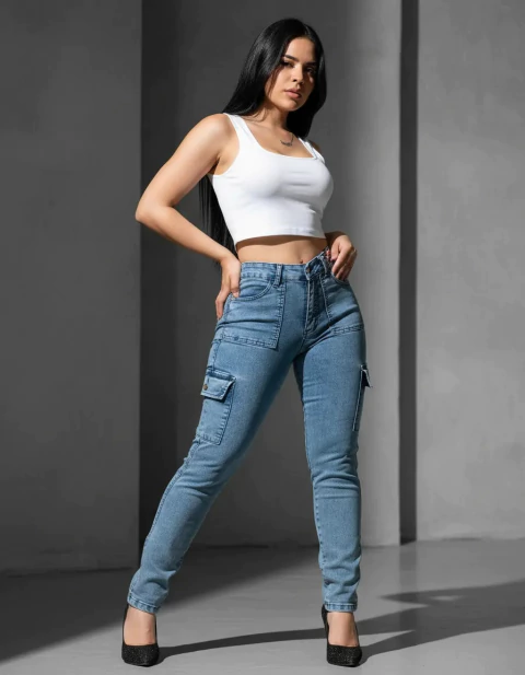 Jeans Cargo Skinny