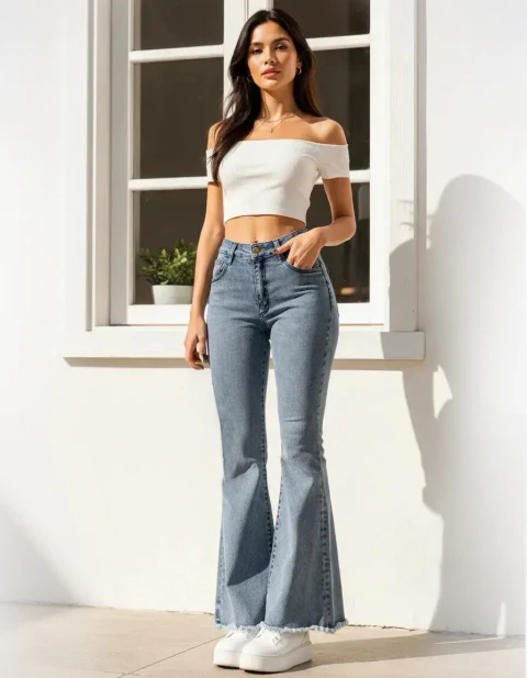 Jeans Flare Gravillado
