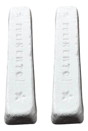 Barra Piedra Para Pulir Cromo-acero Inox 22cm Blanco 4pz