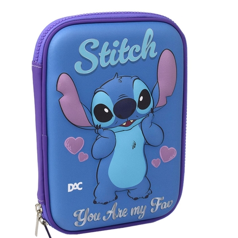 Estojo Escolar Stitch 3D com Divisória Dac Ref 5574
