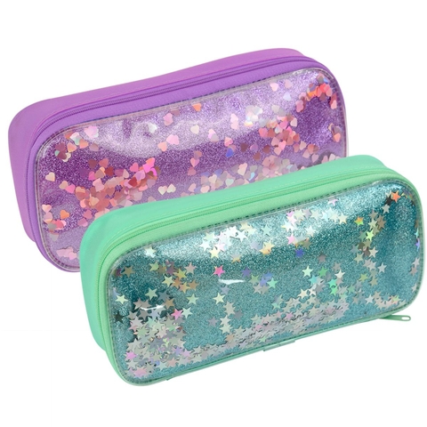 Estojo Love Breeze Baú com glitter Rosa e/ou Verde Dac