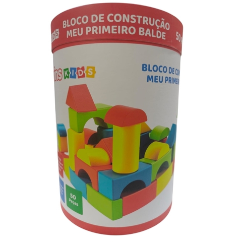 Bloco de Construção Meu Primeiro Balde 50 Peças