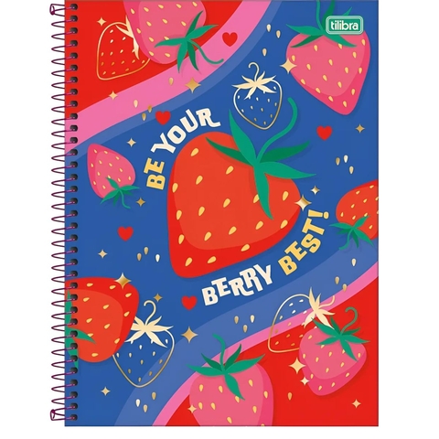 Caderno Tilidisco Universitário 10 Matérias Be Berry! 160 Fl