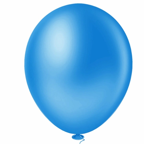 Bola de Soprar Lisa pacote com 50 unidades Nº 09 Azul