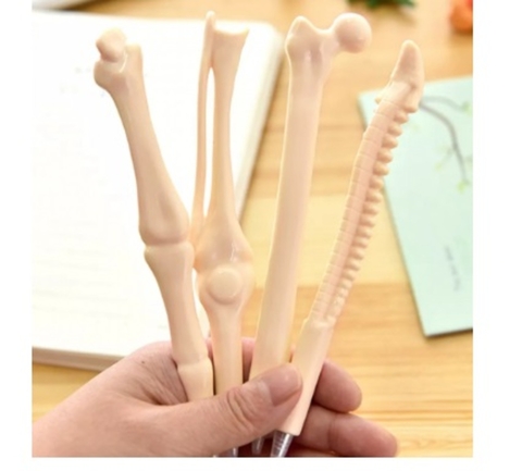 CANETA AZUL COM FORMATO DE OSSO TIBIA