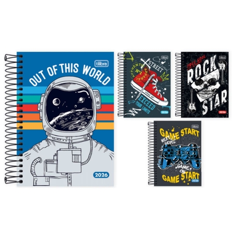 AGENDA ESPIRAL PEPPER MASCULINA M4 2026 TILIBRA