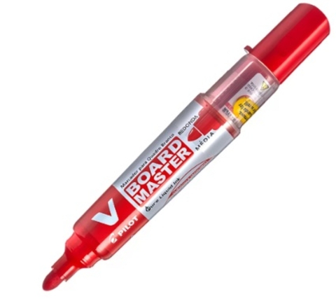 CANETA PARA QUADRO BRANCO RECARREGÁVEL WBMA PILOT VERMELHA