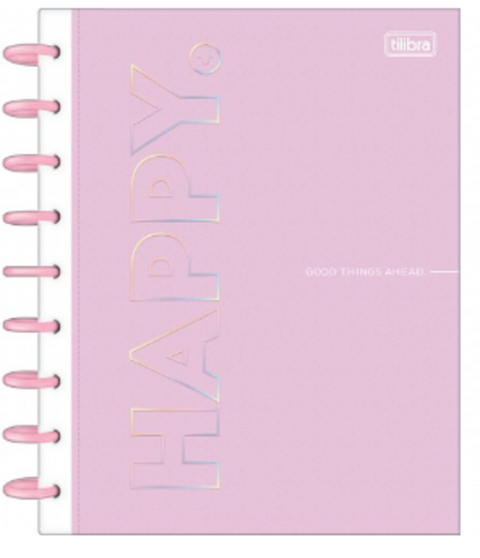 Caderno Tilidisco Colegial 10 Matérias Happy Tilibra