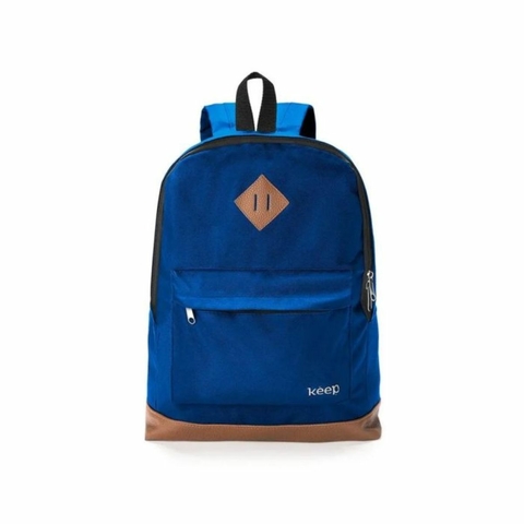 Mochila Keep Everyday 15,6 Polegads Azul e Marrom