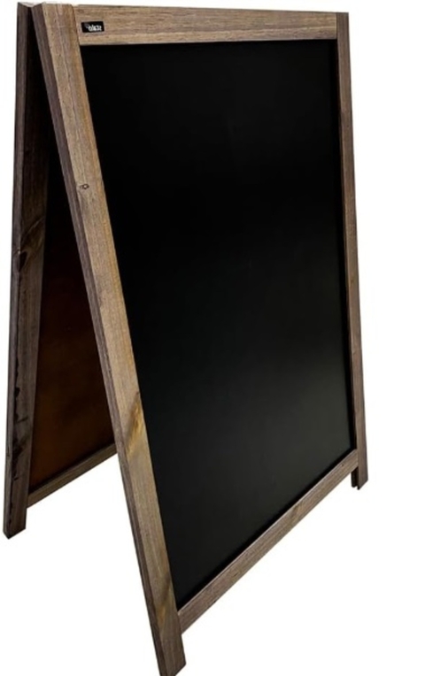 Tabuleiro Cavalete De Calçada Duplo Preto Stalo 120x70