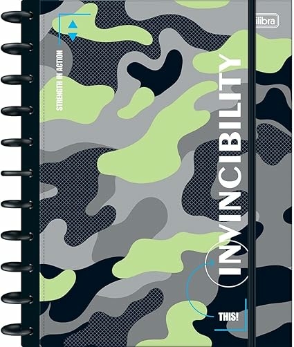 Caderno Tilidisco Inteligente Grande 10 Mat. Hide Camuflado