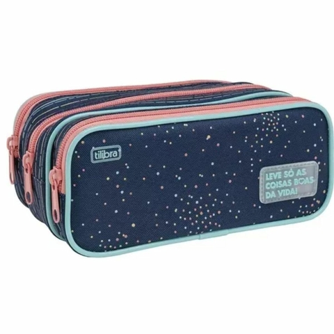 Estojo Triplo Grande Académie Dots - Tilibra