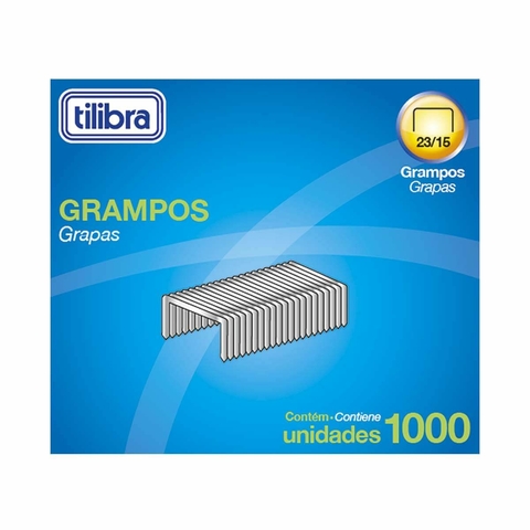 Grampo 23/15 Galvanizado 1000 Unidades 75-120 Fs Tilibra