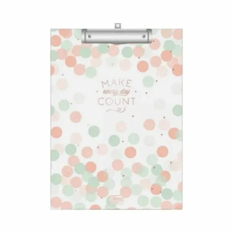 Prancheta A4 Decorada Soho com Prendedor Metálico