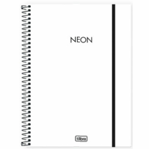 Caderno Espiral Universitário 10 Matérias Branco 160 Fls