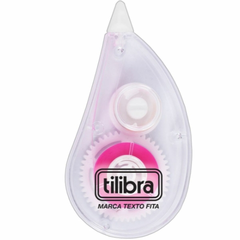 Marca Texto Em Fita Neon Rosa Tilibra
