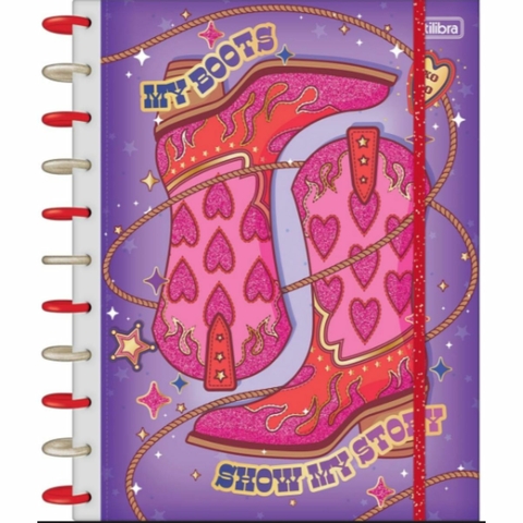 Caderno Tilidisco Universitário 10 Matérias West Girl 160 F