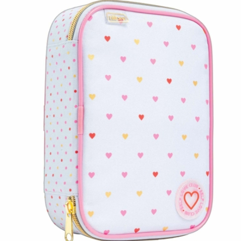 Estojo Box Académie Coração Metalizado Azul