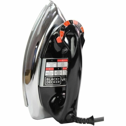 Ferro De Passar Roupa A Seco Black Decker Modelo Vfa1110tm2 Base De Alumínio 127v