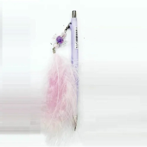 Lapiseira Cute 0.7mm com Pena e Pingente