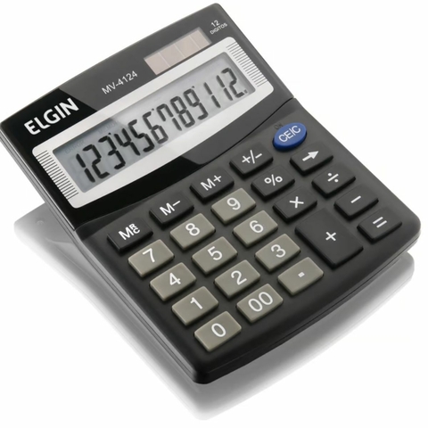 Calculadora de Mesa MV 4124 12 dígitos Preta Elgin