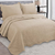 Kit Cobre Leito Colcha Bege 240x240 Casal Camesa 03 Peças