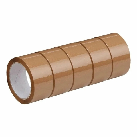 Fita para embalagem Marrom 45mmx30mts Fitar pacote com 5