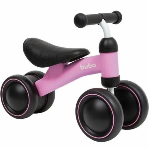 Bicicleta De Equilíbrio 4 Rodas Rosa - Buba