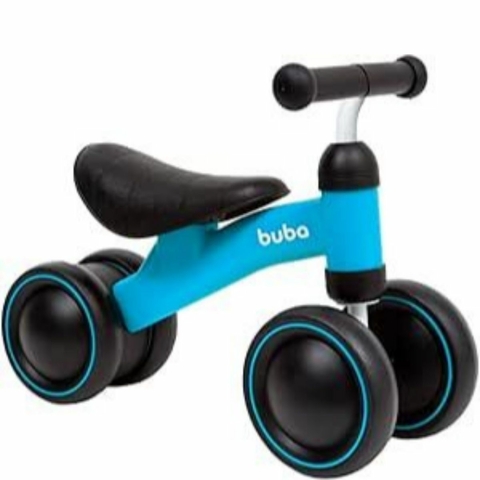 Bicicleta De Equilíbrio 4 Rodas Azul - Buba