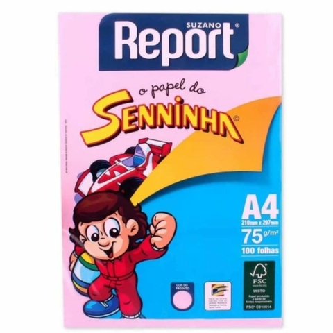 Papel Sulfite Seninha com 100 folhas A4 Report Rosa