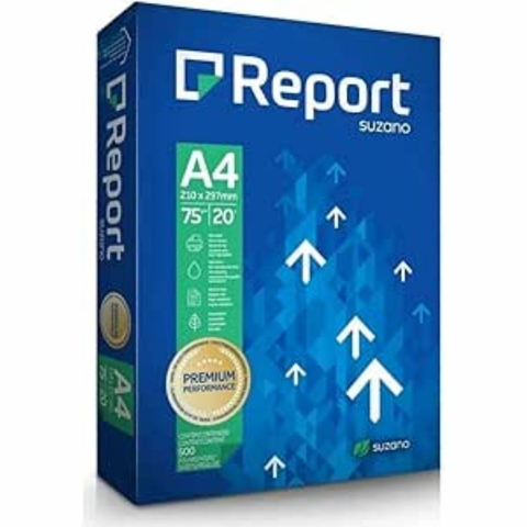 Papel Report A4 resma com 500 fls Tam 210X297MM