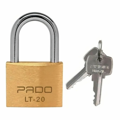 Cadeado De Latão 20mm 2 Chaves Pado Cor Dourado