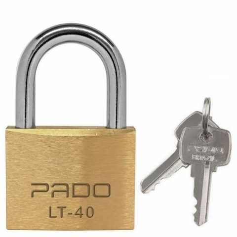 Cadeado Pado Latão 40mm 2 Chaves Não Enferruja Dourado