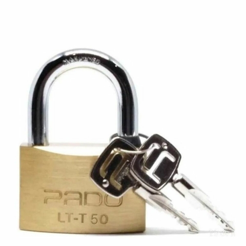 Cadeado Pado LT-T50 Latão Tetra 50mm Dourado Com 2 Chaves