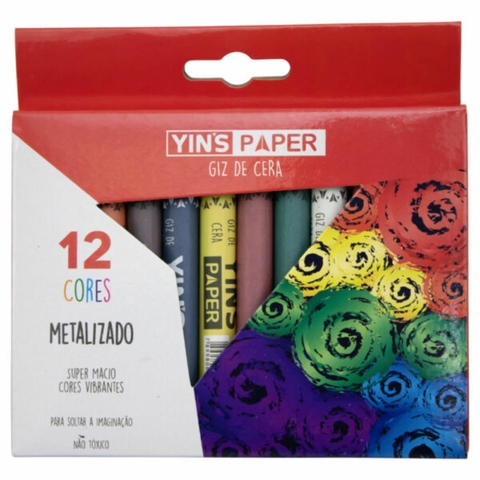 Gizão de Cera Metalizado com 12 cores Yins