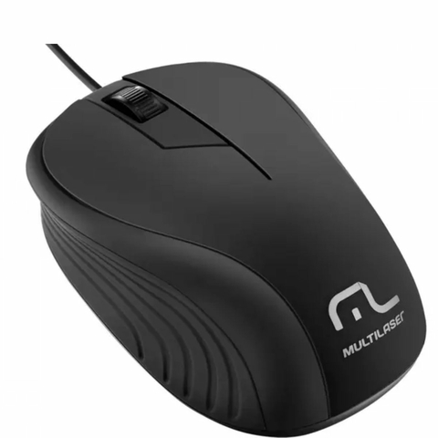 Mouse com Fio Textura Emborrachada Cabo de 130cm MO222