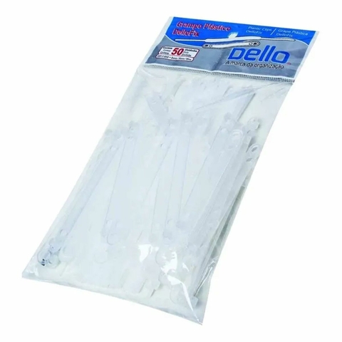 Grampo Trilho de Plástico Pct com 50 unidades- Dello